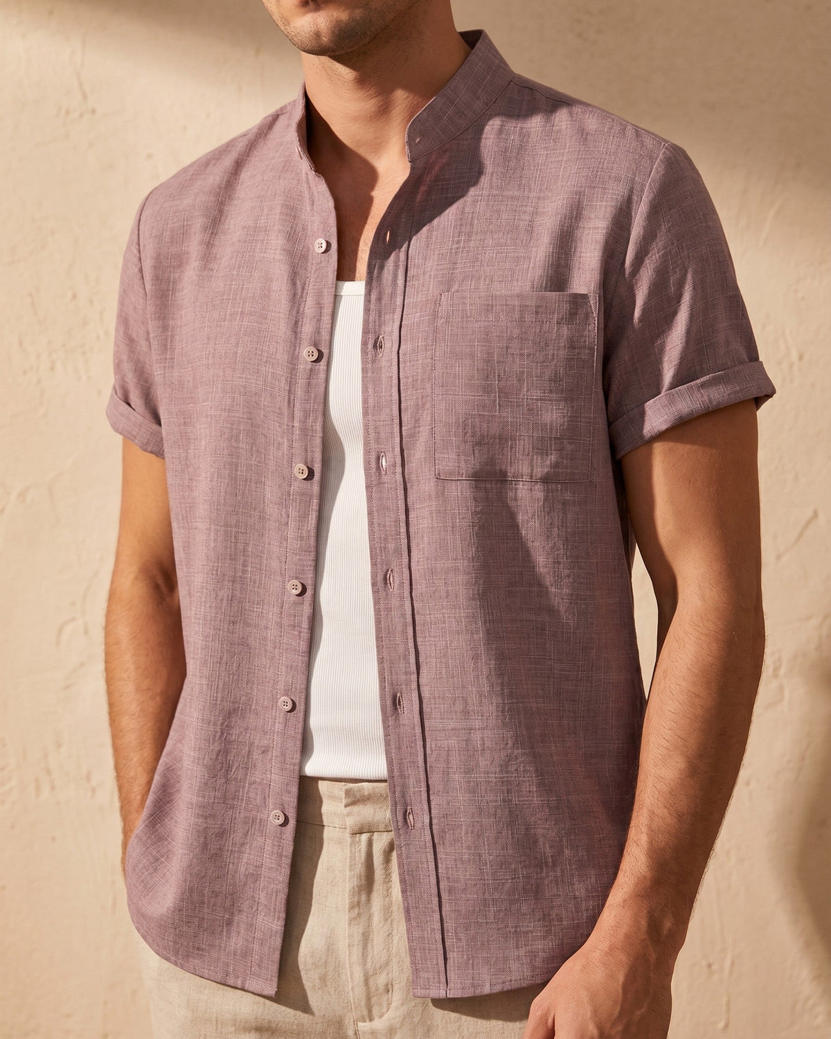 Ignacio Cotton Linen Short-Sleeve Shirt