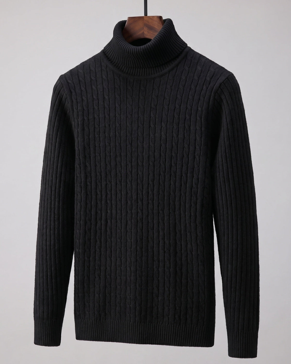 Carlo Cable-Knit Turtleneck Sweater
